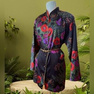 Vintage CHRISTIAN DIOR Loungewear Jacket Top sz S